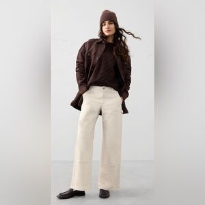 Banana Republic SZ 33 x 30 Ecru Carpenter  Double Knee Trousers Jeans NEW